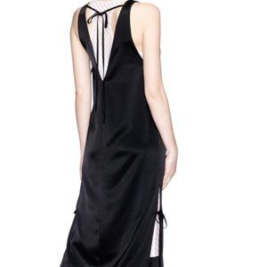 T Alexander Wang Racerback Underlay tie heavy draped satin dress | Size 4